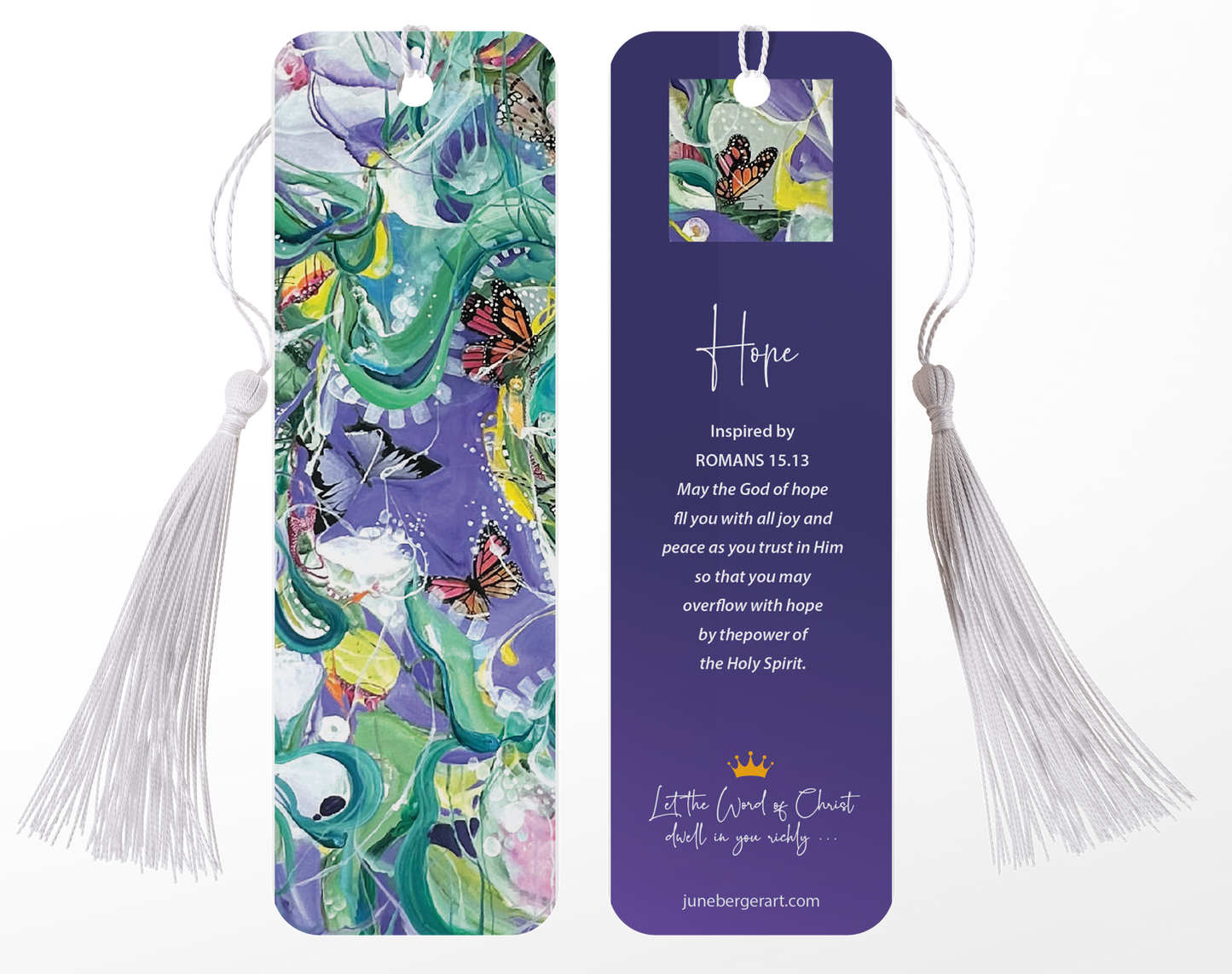 HOPE / Bookmark / With or without Tassel / 2" X 6.5"