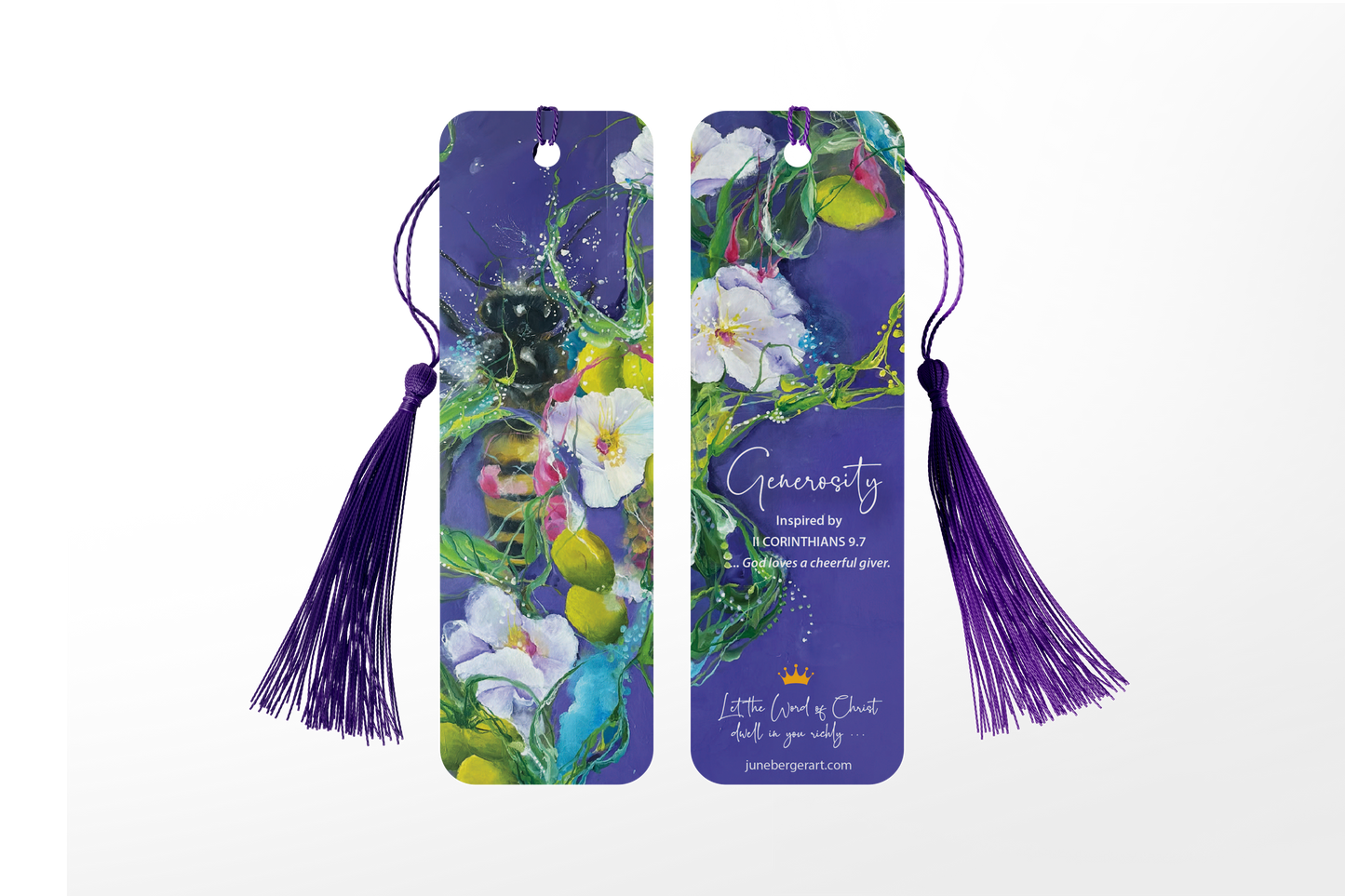 GENEROSITY / Bookmark / / With Tassel only / 2" X 7.25" / Square Corners