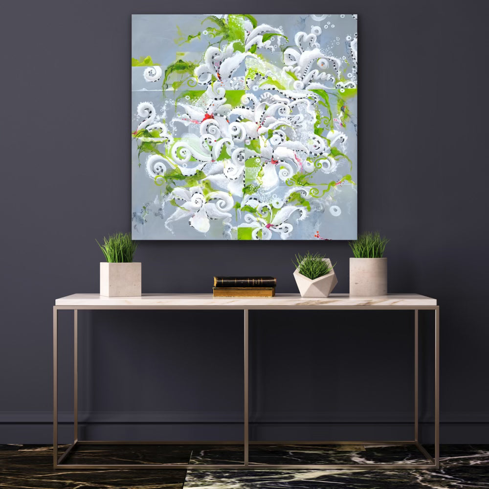 LILIES AND RAVENS / Original Painting