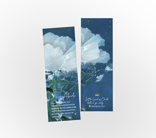 ABIDE / Bookmark, 2" x 6"  / Rounded corners  /  No tassel