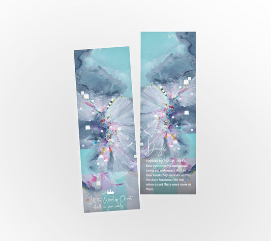 DAYS  /  Bookmark  /  2" x 6.5" / No Tassel / Rounded Corners