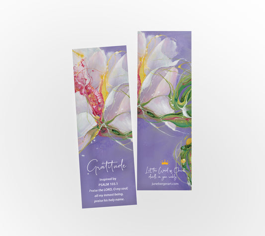 GRATITUDE  / Boomark / 2" x 6" / No Tassel / Rounded Corners