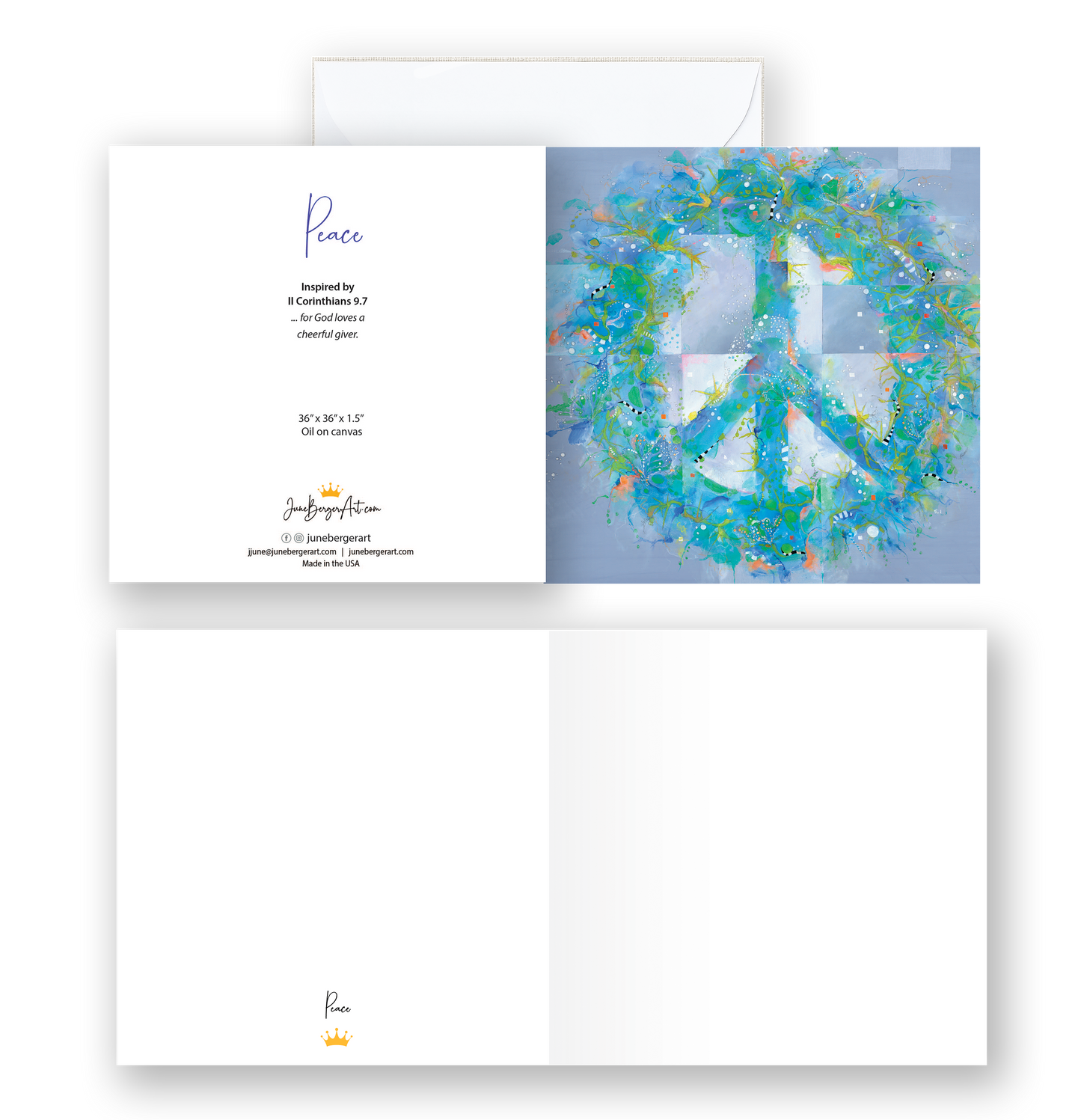 PEACE  /  Greeting Card with Envelope  /  5.5" x 5.5"