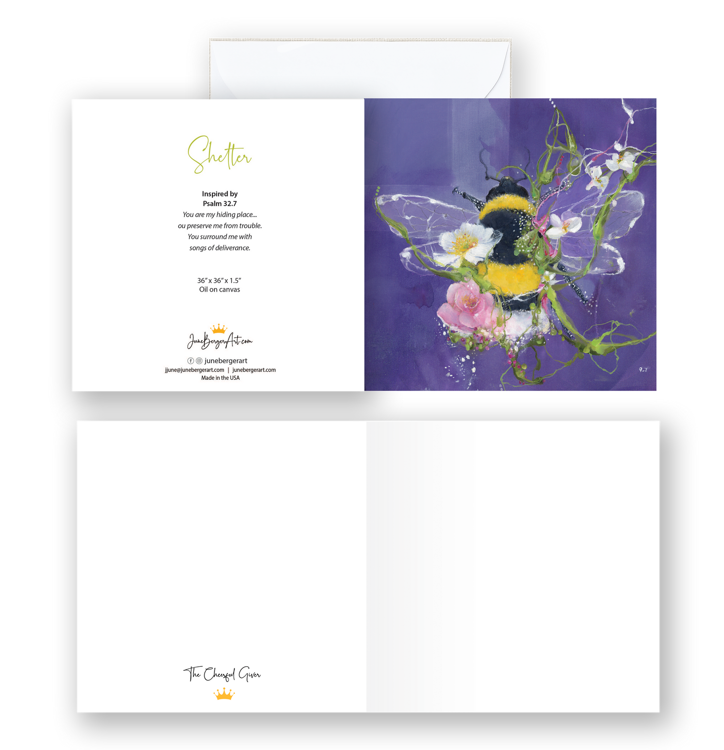 THE CHEERFUL GIVER  /  Greeting Card with Envelope  /  5.5" x 5.5"